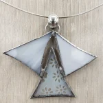 VitrauxCollard.com - Bijoux - Pendentif Argent - Collier Verre Blanc