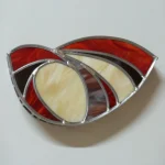 VitrauxCollard.com - Décoration - Appliques - Lampe luminaire Verre rouge beige