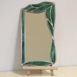 VitrauxCollard.com - Décoration - Miroirs - Rectangle feuilles verre vert