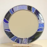 VitrauxCollard.com - Décoration - Miroirs - Rond Verre bleu